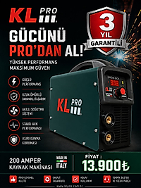 KLPRO 200 AMPER İNVERTÖR KAYNAK MAKİNASI - MADE IN ITALY