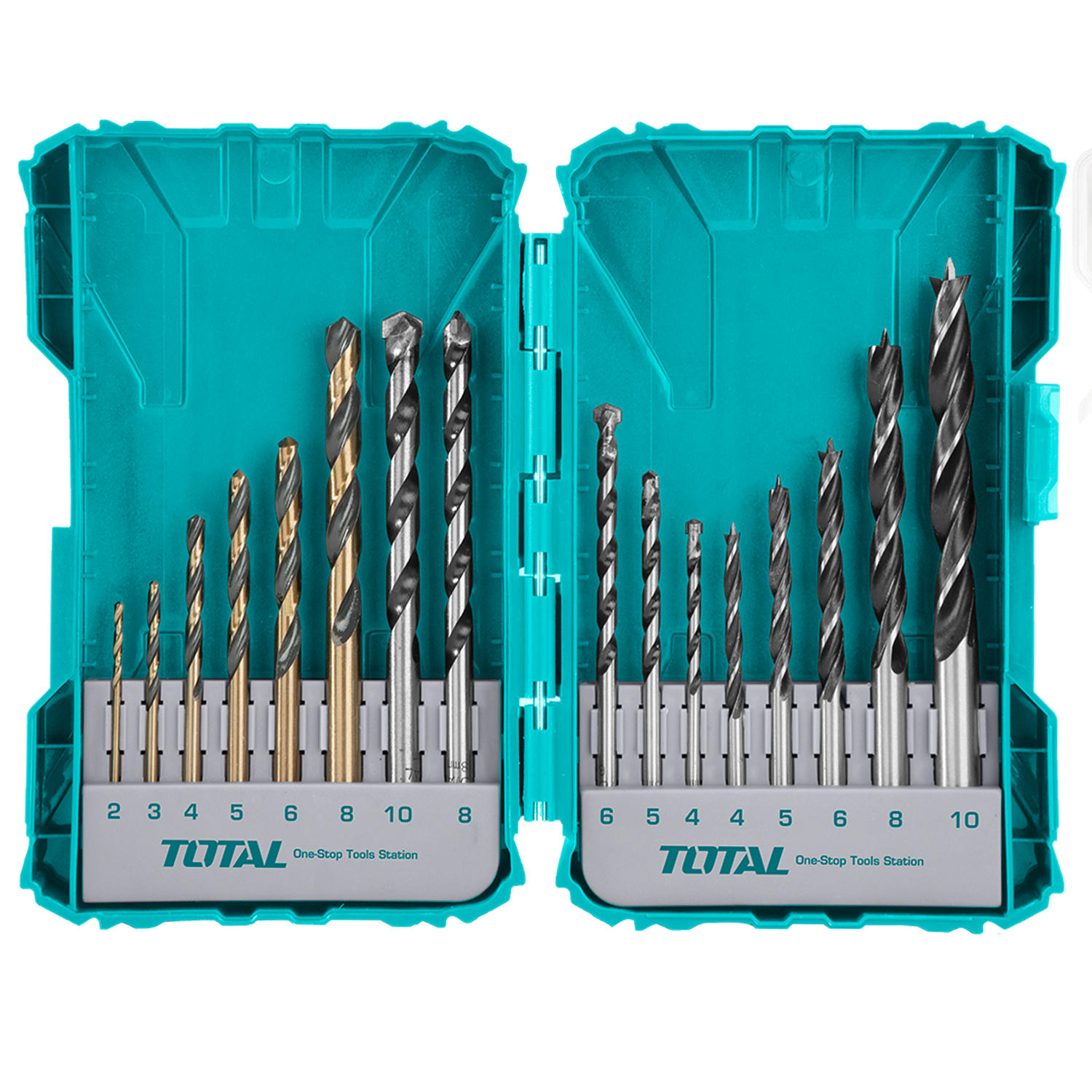 Total 16 Parça Ahşap, Beton, Metal Matkap Delme Ucu