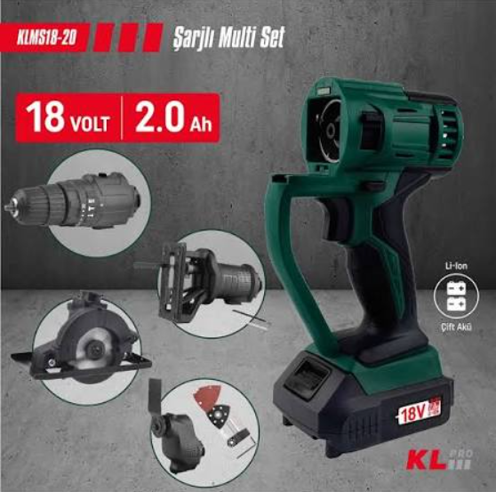 KLPRO AKÜLÜ MULTISET ( MATKAP - DEKUPAJ - DAİRE - ÇOK AMAÇLI KESİCİ )