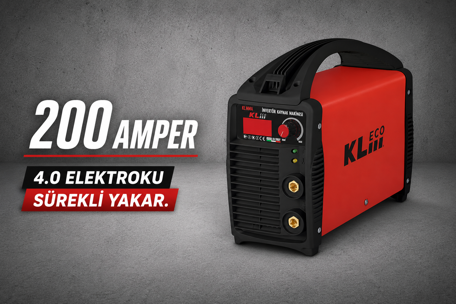 KLECO 200 AMPER DİGİTAL EKRANLI KAYNAK MAKİNASI